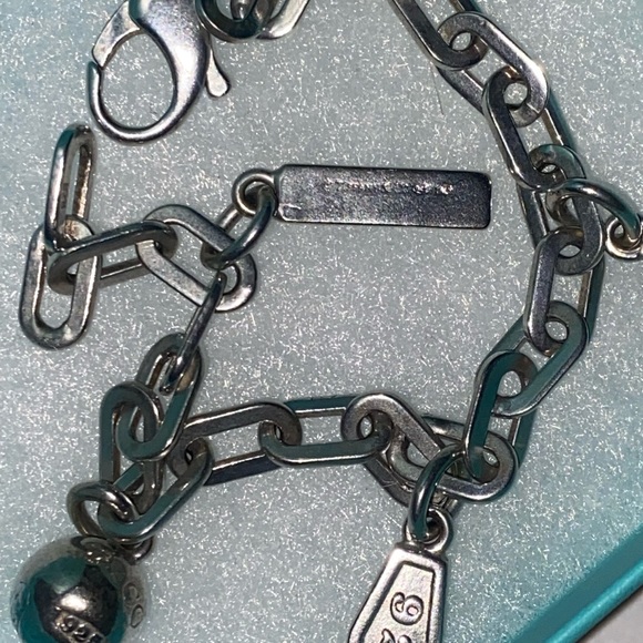 Auth 925Tiffany piece retired bracelet from 1837 silver collection 5th Ave charm - Picture 3 of 7
